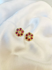 Ruby Blossom Studs
